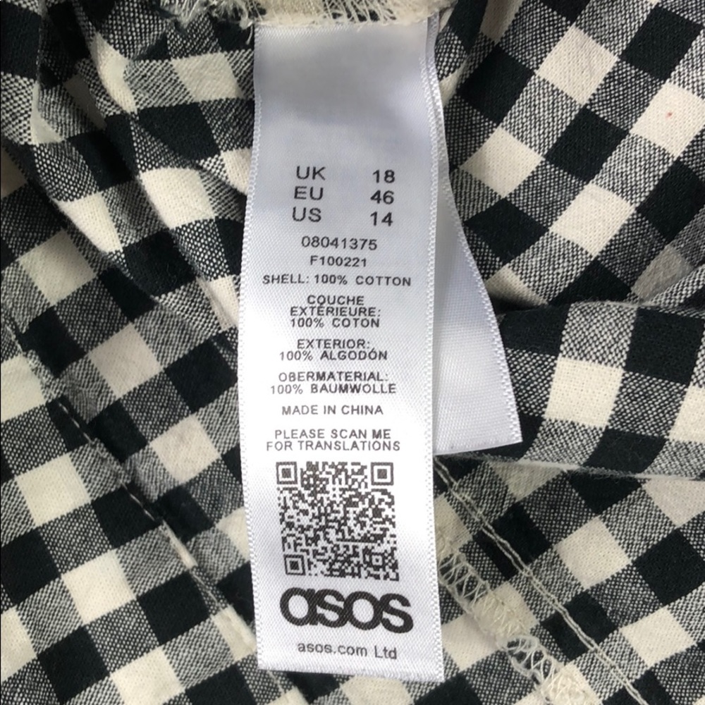 🛍 2/20 ASOS High Rise Shorts Checked - Picture 5 of 6